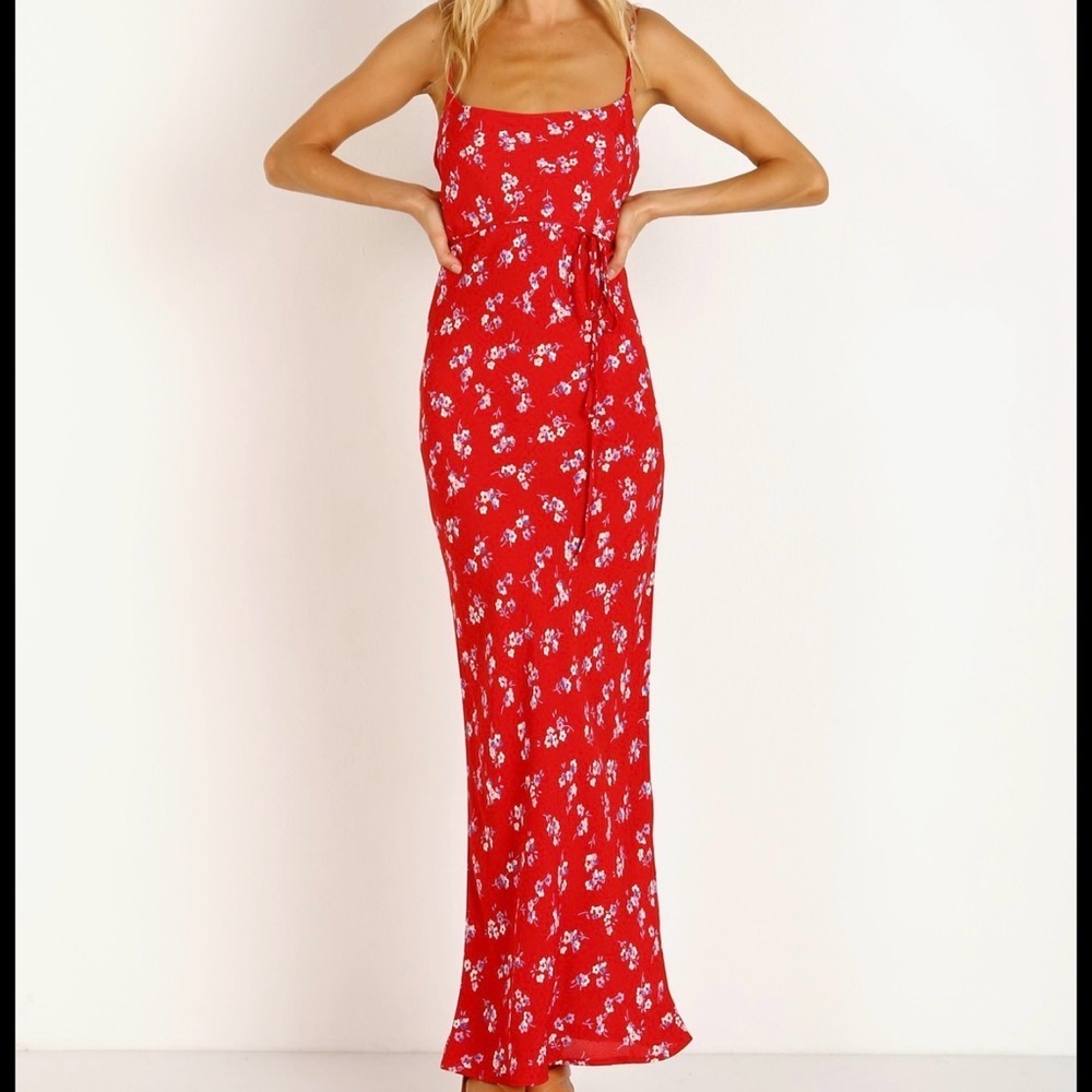 Flynn Skye Jackie Slip Ciao for now Floral Maxi Dress Rayon Crepe Fabric Baby